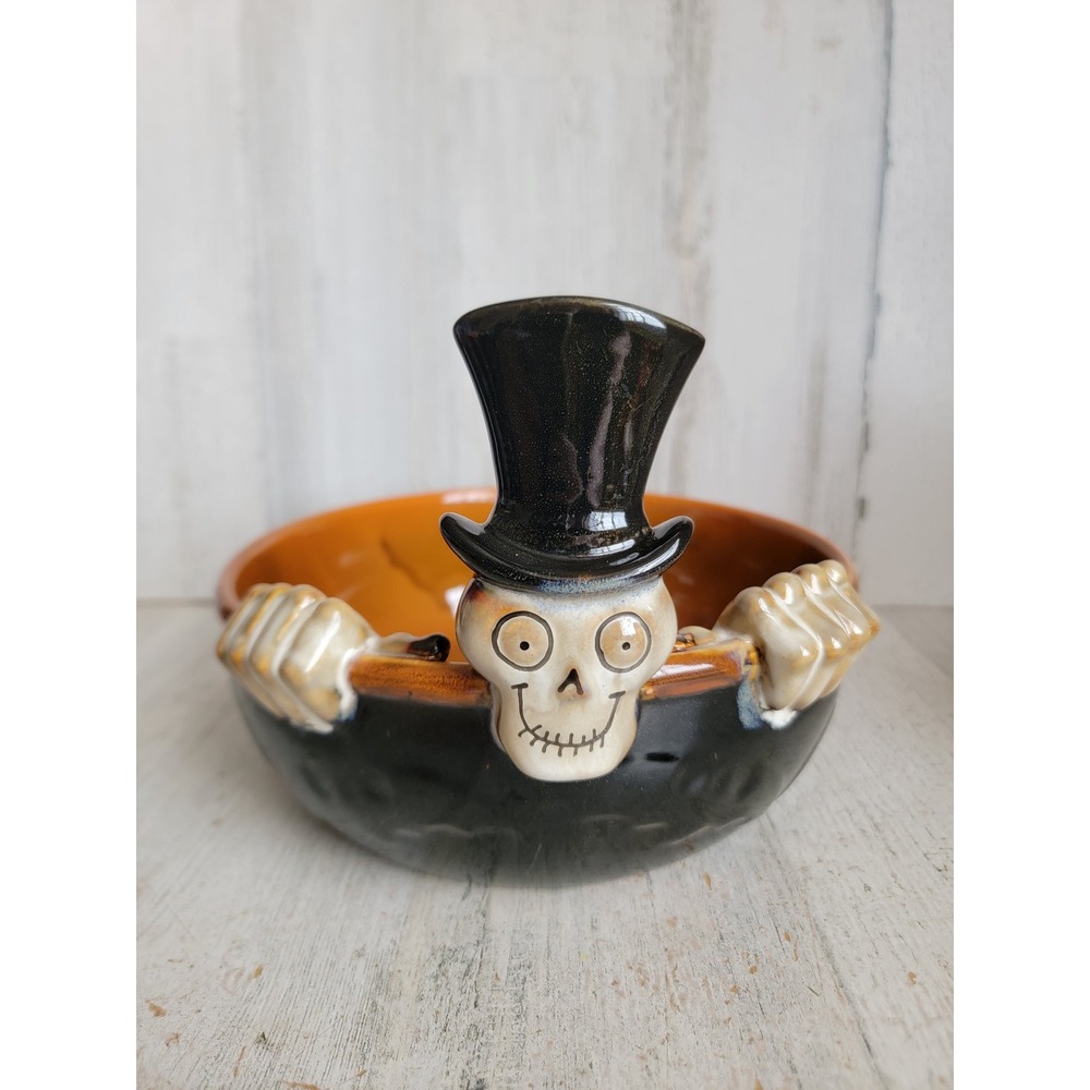 Yankee candle boney bunch Halloween candy dish collectible skeleton home